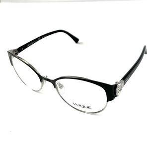 Vogue Eyeglasses Women’s Black and Silver Metal Optical Frame